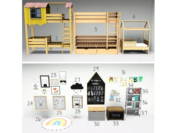WanderingSims Fave NurseryKids Rooms - The Sims 3 Custom Content