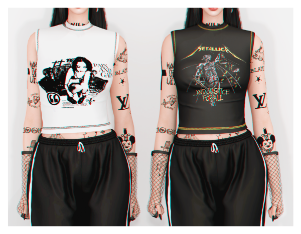 Alpha Queencard Tanktop by plbsims - The Sims 4 Custom Content