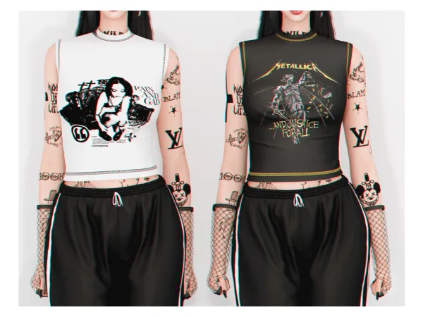 Alpha Queencard Tanktop - The Sims 4 Custom Content