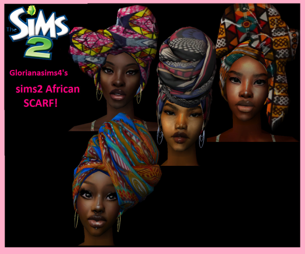 sims2 african scarf by simsfinds - The Sims 2 Custom Content