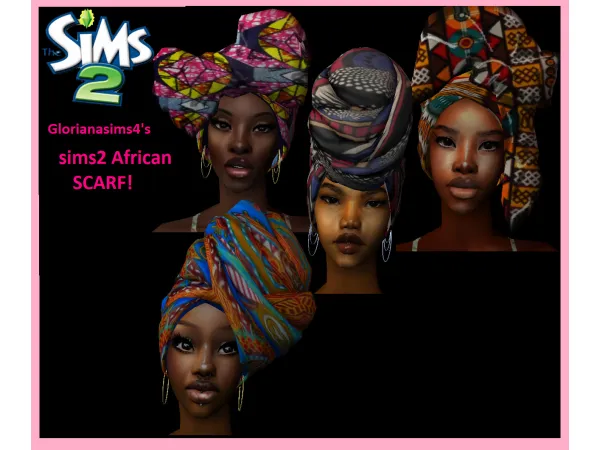 sims2 african scarf - The Sims 2 Custom Content