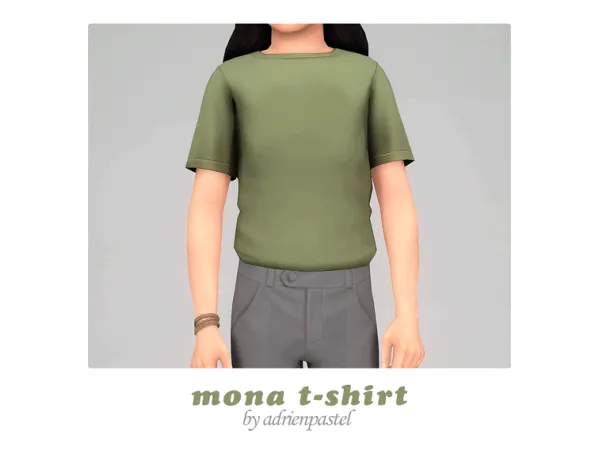 Maxis Match Mona T Shirt Mike Trousers by AdrienPastel - The Sims 4 Custom Content