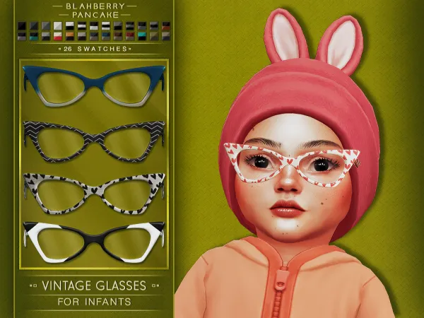 Alpha VINTAGE GLASSES INFANTS BLAHBERRY PANCAKE - The Sims 4 Custom Content
