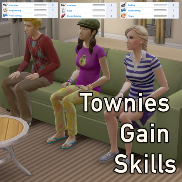 Maxis Match Townies Gain Skills by simsfinds - The Sims 4 Custom Content