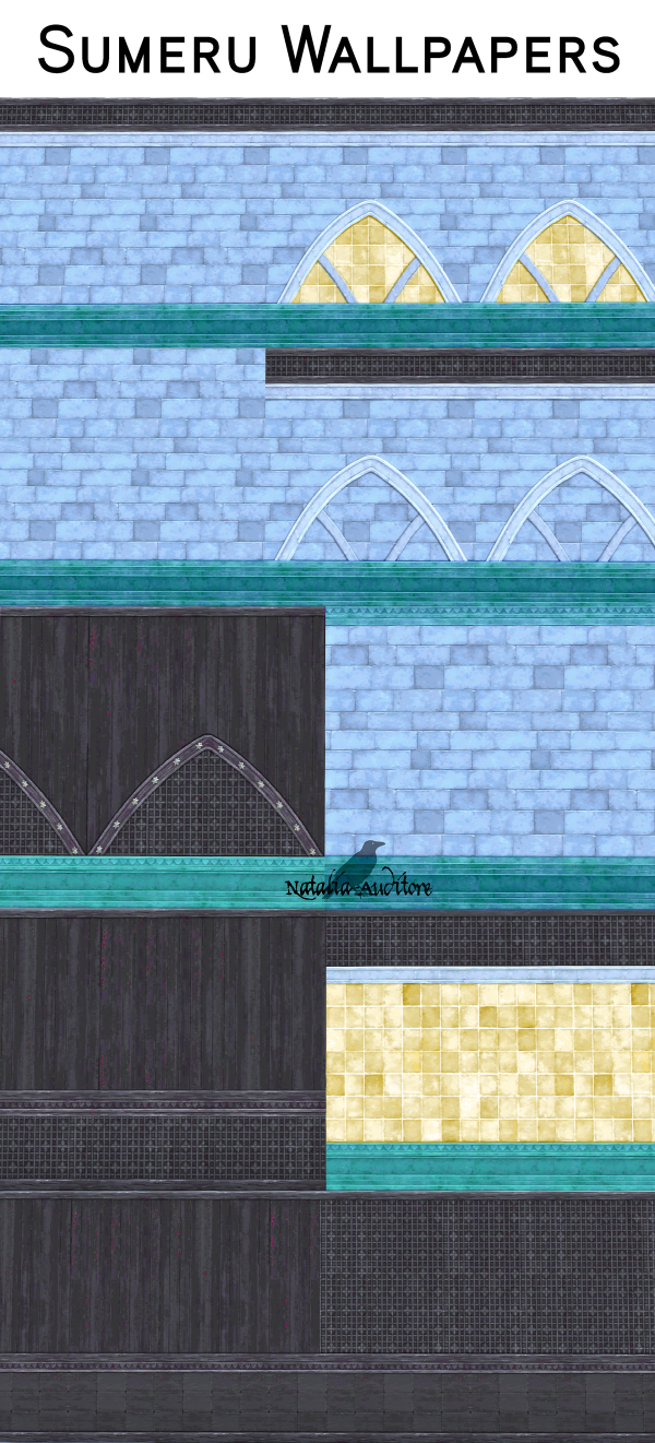 Maxis Match Sumeru Wallpapers and Floors Auditore by simsfinds - The Sims 4 Custom Content