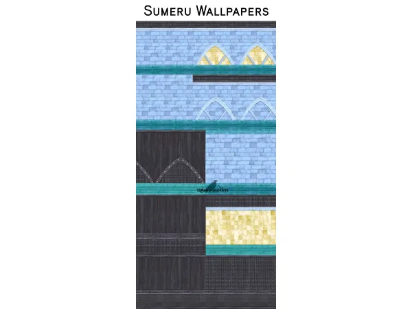 Maxis Match Sumeru Wallpapers and Floors Auditore by Natalia - The Sims 4 Custom Content
