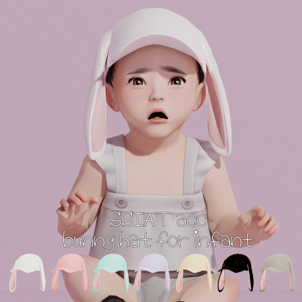 Alpha acc)bunny hat for infant by simsfinds - The Sims 4 Custom Content