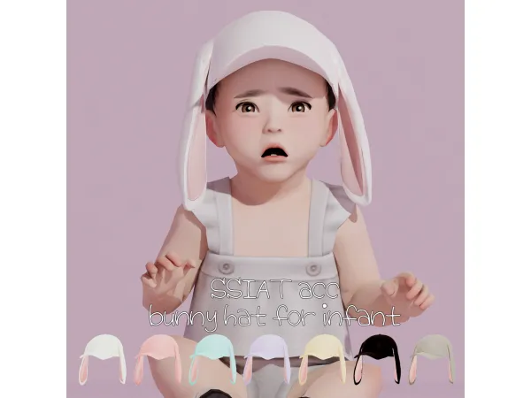 Alpha acc)bunny hat for infant - The Sims 4 Custom Content