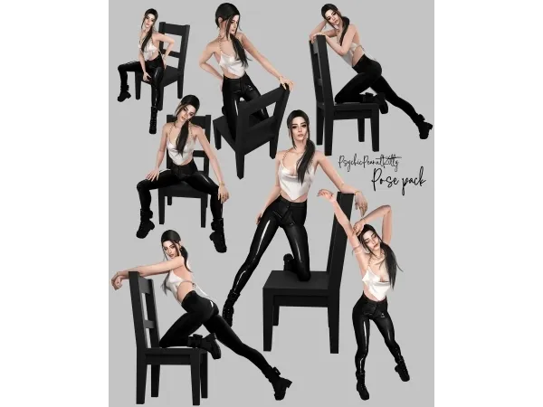Alpha POSES FEMALE 4 - The Sims 4 Custom Content