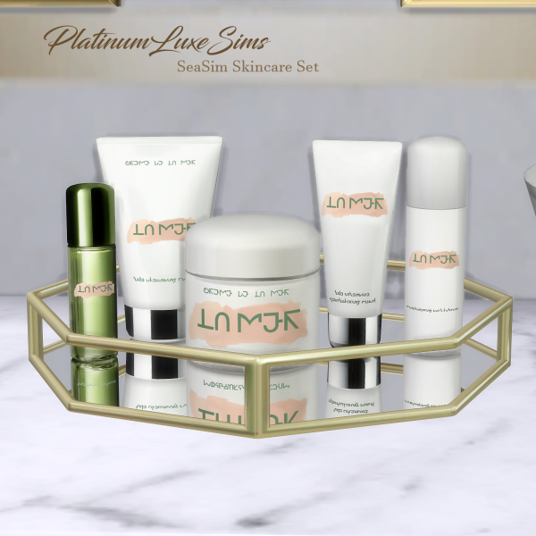 Alpha SeaSim Skincare Set (Simlish) by simsfinds - The Sims 4 Custom Content