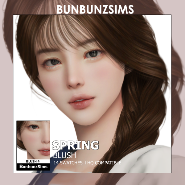 Alpha Spring blush 14 Swatches by simsfinds - The Sims 4 Custom Content