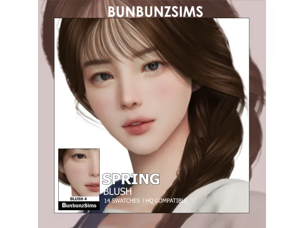 Alpha Spring blush 14 Swatches by BunbunzSims - The Sims 4 Custom Content
