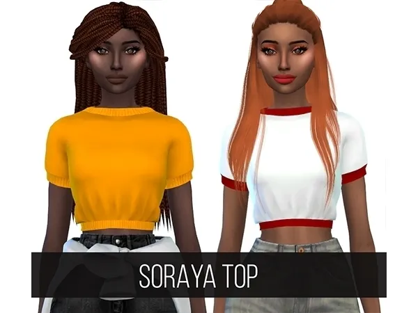 Alpha SORAYA TOP - The Sims 4 Custom Content