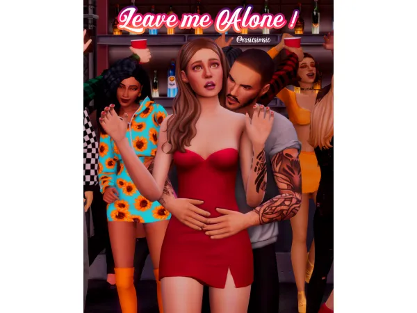 Maxis Match POSEPACK Leave me alone by Rosiesimsie - The Sims 4 Custom Content
