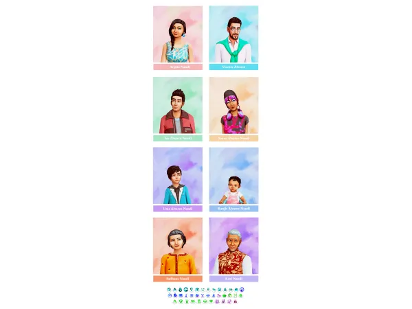 Maxis Match The Álvarez Nandi Family by Lady Chaos - The Sims 4 Custom Content