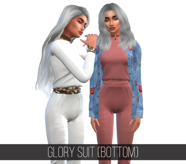 Alpha GLORY SUIT BOTTOM by fifthscreations - The Sims 4 Custom Content
