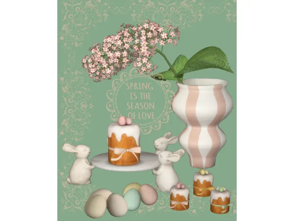 Mix Mini SpringEaster set by Pinkbox AnYe - The Sims 4 Custom Content