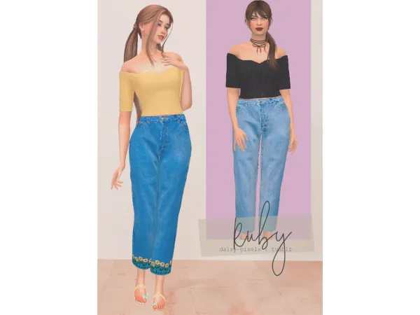Alpha Ruby Set by Daisy Pixels - The Sims 4 Custom Content