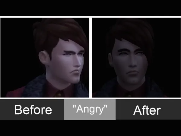 Maxis Match Toned down facial expressions by Screaming Potato - The Sims 4 Custom Content