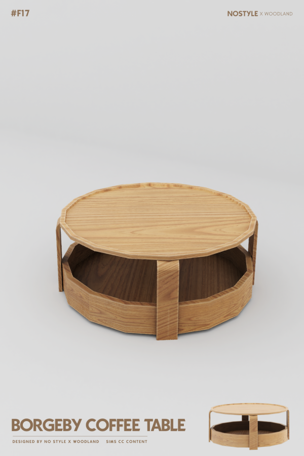 Mix BORGEBY Coffee table by simsfinds - The Sims 4 Custom Content