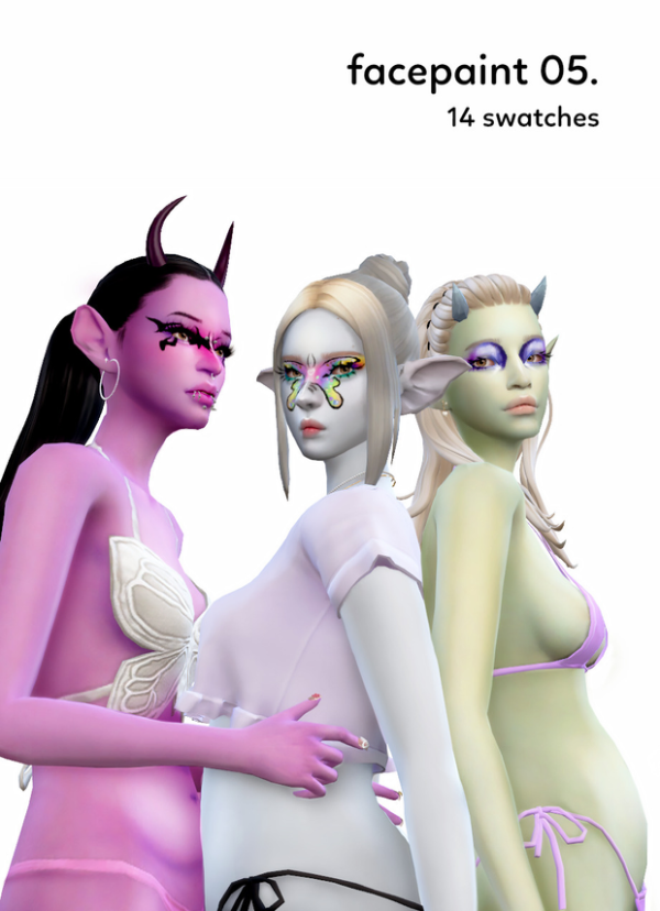 Maxis Match facepaint 05 (TBT) by simsfinds - The Sims 4 Custom Content