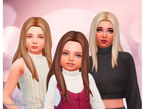 Maxis Match Liliana Hairstyle UPDATE by Kiara Zurk - The Sims 4 Custom Content