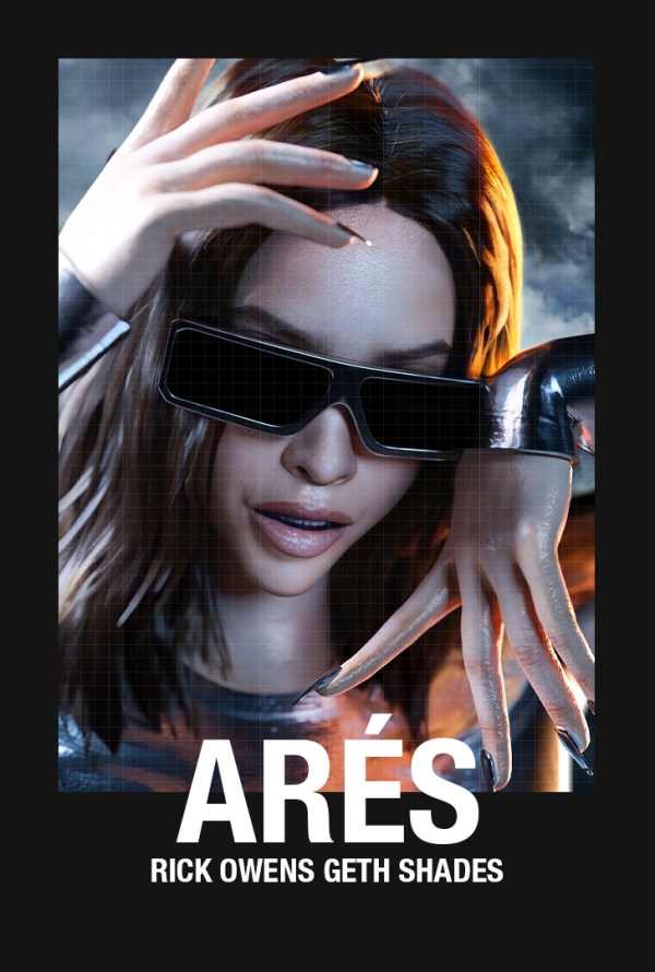 Alpha Rick Owens Geth Shades by ares3d - The Sims 4 Custom Content