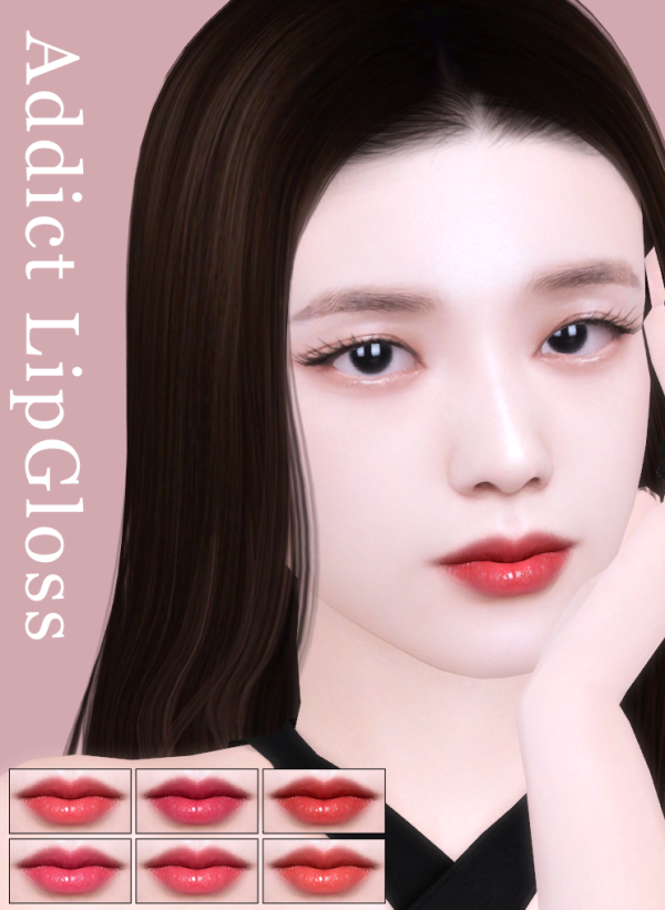 Alpha ADDICT LIPGLOSS by simsfinds - The Sims 4 Custom Content