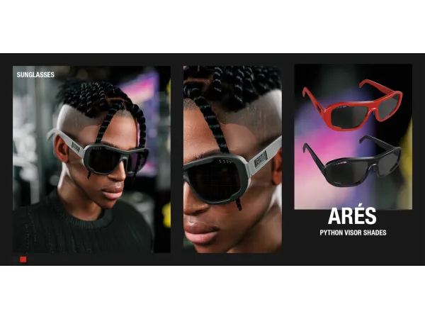 Alpha diesel set ft decayed python visor shades - The Sims 4 Custom Content