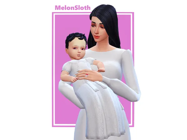 Maxis Match Infant baptism gown - The Sims 4 Custom Content