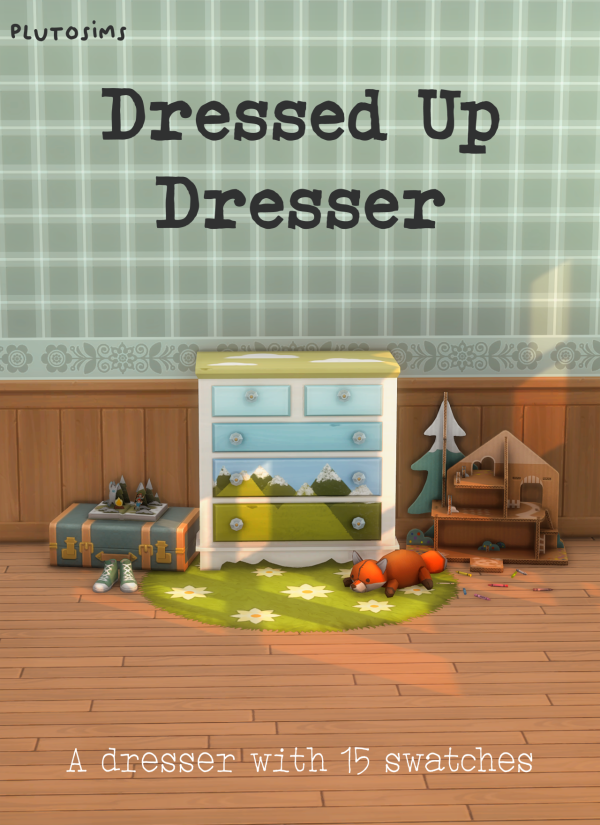Maxis Match Dressed Up Dresser by simsfinds - The Sims 4 Custom Content