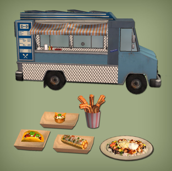 Food Truck Functional for by simsfinds - The Sims 2 Custom Content