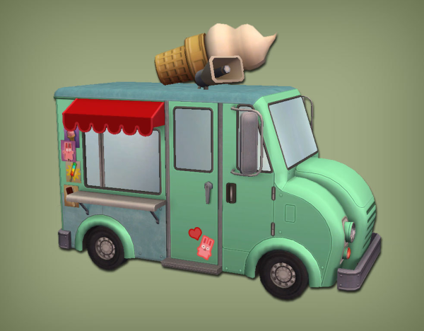 Ice Cream Truck Functional for by simsfinds - The Sims 2 Custom Content
