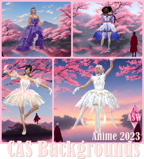 Mix CAS Backgrounds Anime 2023 by simsfinds - The Sims 4 Custom Content