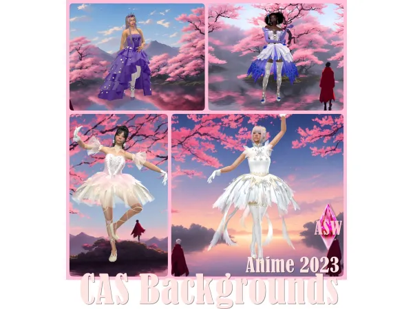 Mix CAS Backgrounds Anime 2023 by Annett's Sims 4 Welt ASW - The Sims 4 Custom Content
