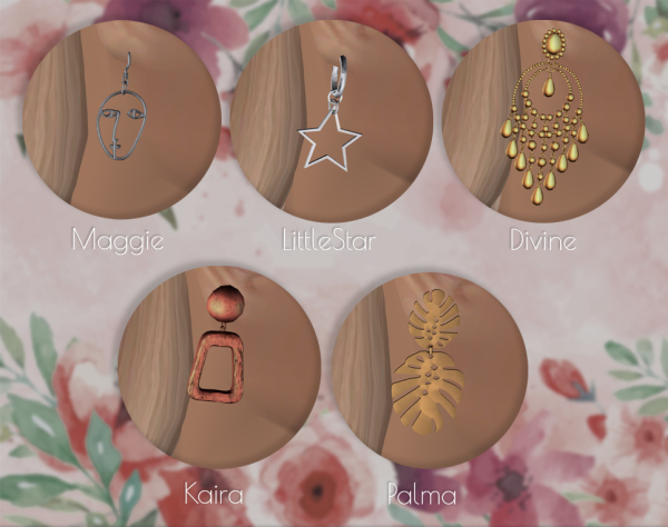 Maggie Earrings by simsfinds - The Sims 2 Custom Content