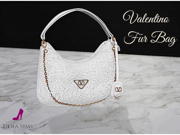 Alpha Valentino fur bag - The Sims 4 Custom Content