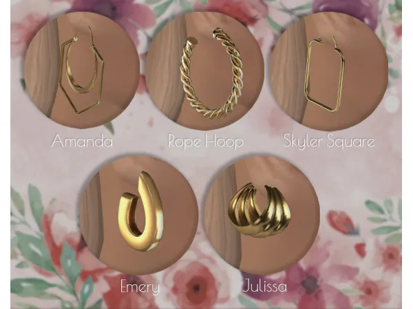 Five new 4t2 GiuliettaSims Earrings - The Sims 2 Custom Content