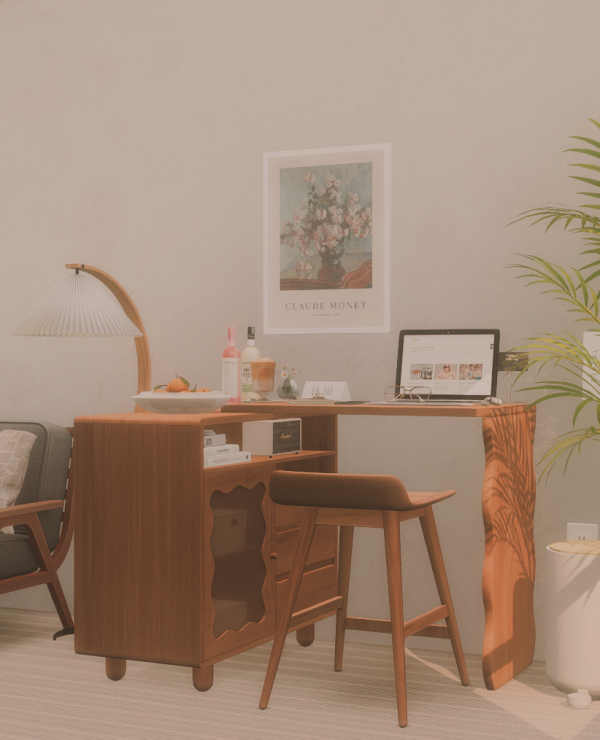 Mix Bar storage cabinet stool string by simsfinds - The Sims 4 Custom Content