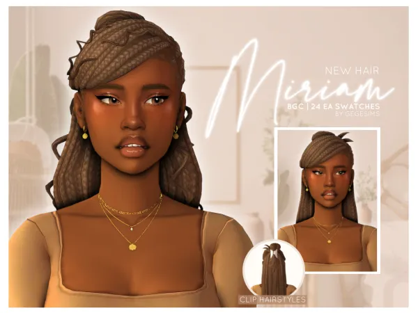 Maxis Match Miriam Hair by Gegesimmer - The Sims 4 Custom Content