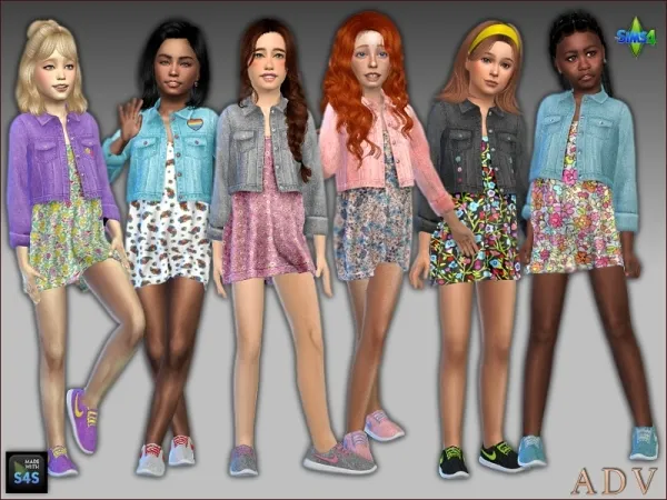 Alpha Dresses and shoes for girls by artedellavita_mabra - The Sims 4 Custom Content