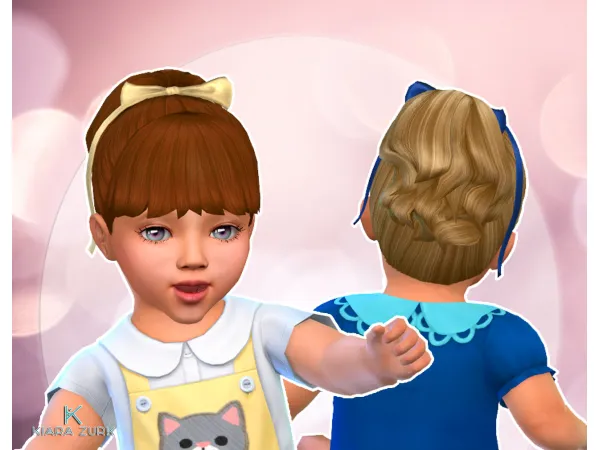 Maxis Match High Ponytail with Bangs for Infants by Kiara Zurk - The Sims 4 Custom Content