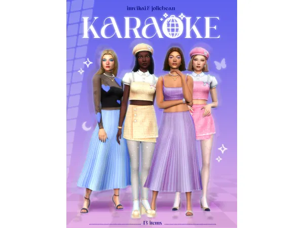Maxis Match KARAOKE COLLECTION IMVIKAI JOLIEBEAN - The Sims 4 Custom Content