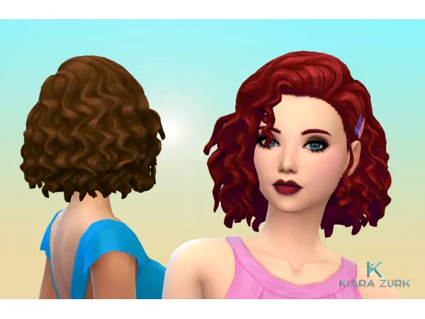 Maxis Match Amber Hairstyle Clips by Kiara Zurk - The Sims 4 Custom Content