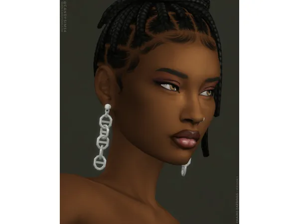 Maxis Match CHAINS EARRINGS - The Sims 4 Custom Content