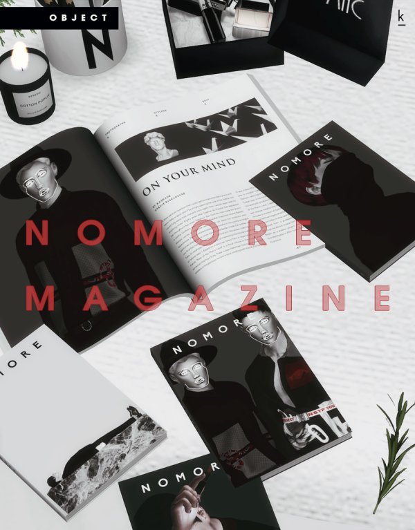 Alpha Nomore Magazine Set by simsfinds - The Sims 4 Custom Content