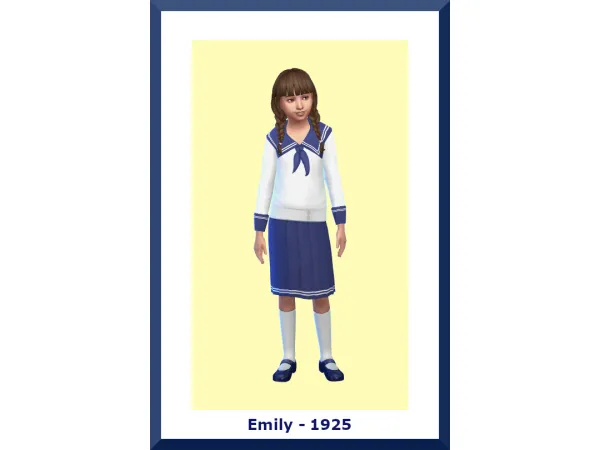 Maxis Match 1920s Sailor Dress BGC by Historical Fiction Sims - The Sims 4 Custom Content