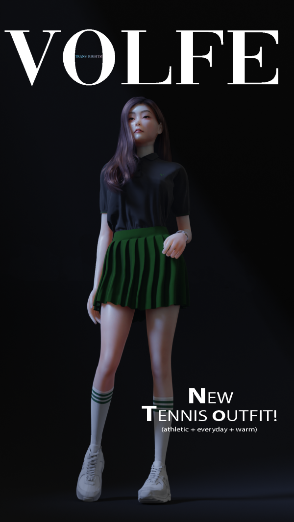 Alpha Sunday Tennis Outfit by simsfinds - The Sims 4 Custom Content