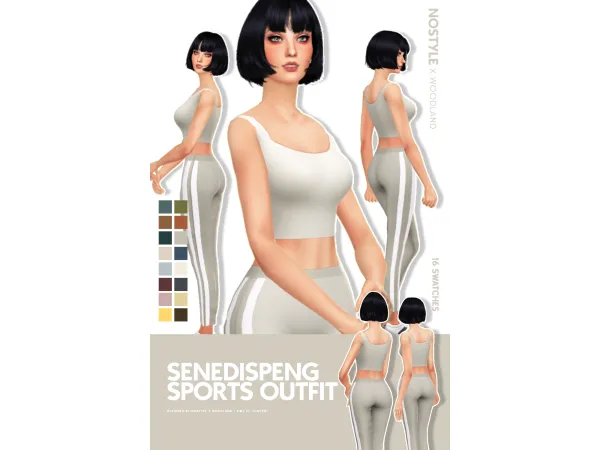 Maxis Match SENEDISPENG SPORTS OUTFIT by NO STYLE X W O O D L A N D - The Sims 4 Custom Content