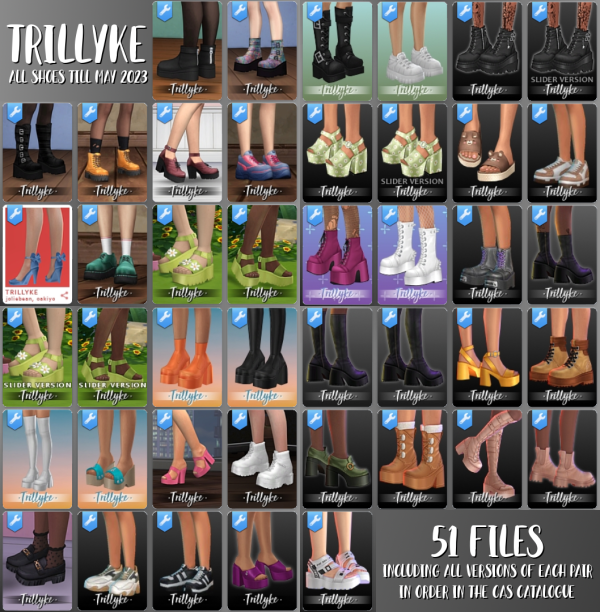 Maxis Match All Trillyke shoes till May 2023 by simsfinds - The Sims 4 Custom Content